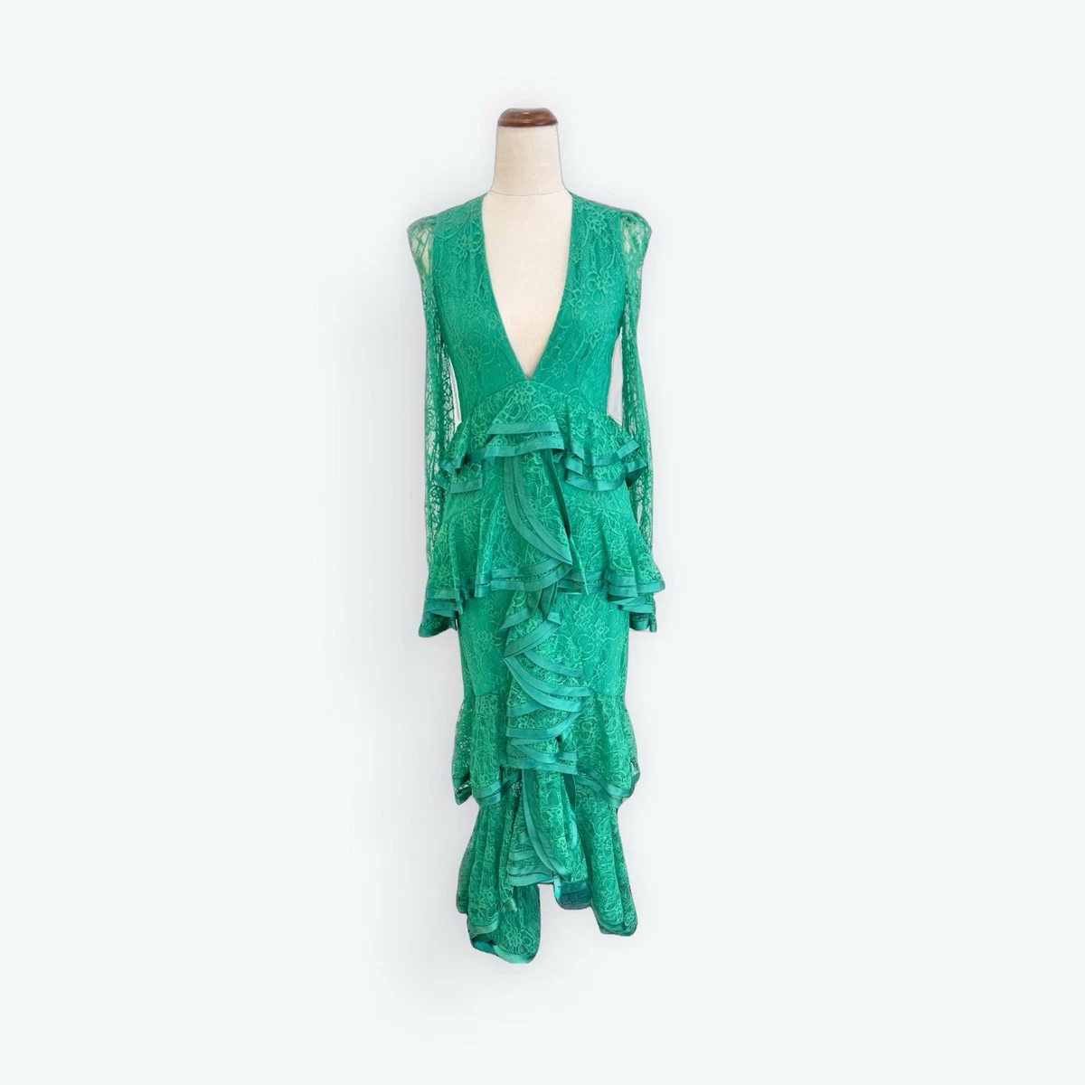 nicola finetti maia dress green products for sale velvet caftan