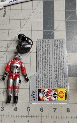 1986 GI Joe ARAH Terrrdome Firebat Pilot AVAC w File Card