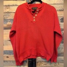 Eddie Bauer Men's Vintage Henley Sweater Large