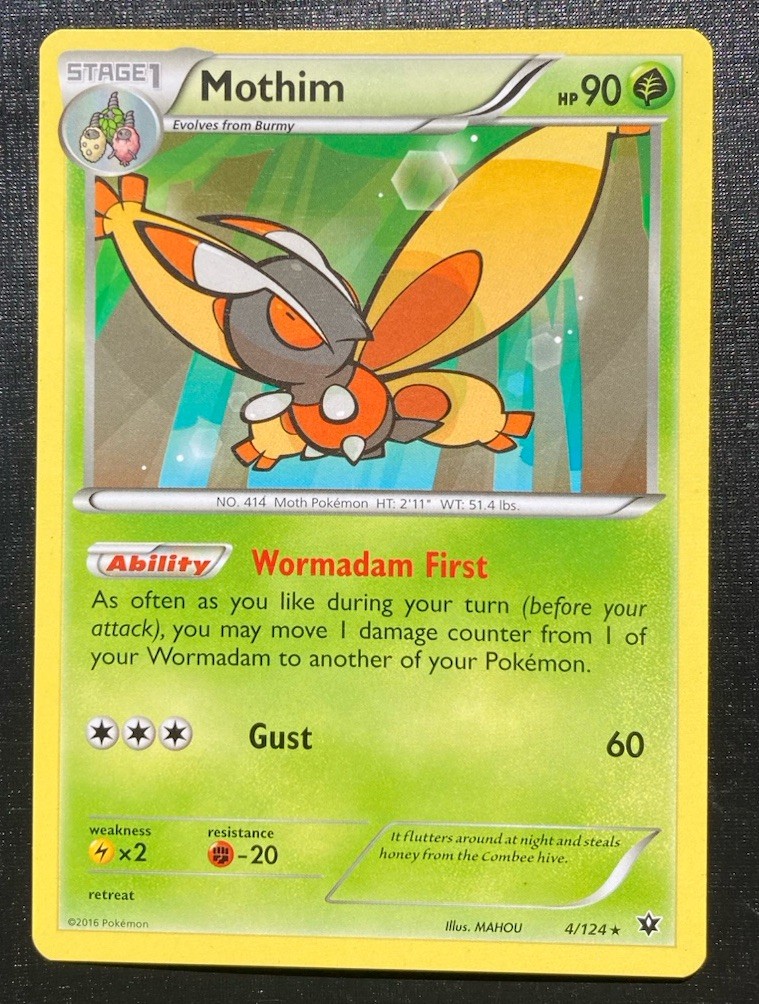 Mothim 4/124 Pokémon Fates Collide Rare TCG LP