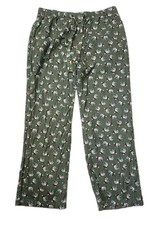 Old Navy Women s XL Polar Bear Pajama Pants 100 Cotton Flannel Green Holiday