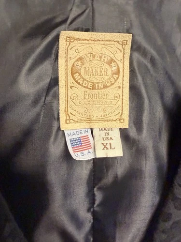 Wah Maker Men’s Black Western Wool Paisley Vest Size XL image 3