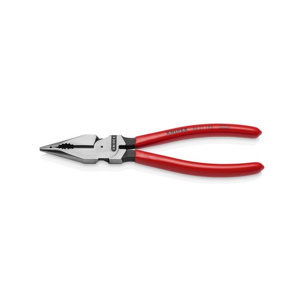 Knipex 08 21 185 Spitz-Kombizange Mit Kunststoff üBerzogen Schwarz Atramentiert-image