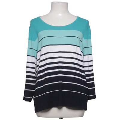 Authentic Co, Strickpullover, Größe: XXL, Blau/Weiß/Schwarz #Y8x