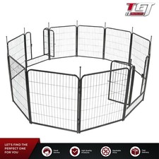 12 Panels 32"x26 inch Dog Playpen Crate Fence Pet PlayPen Exercise Cage