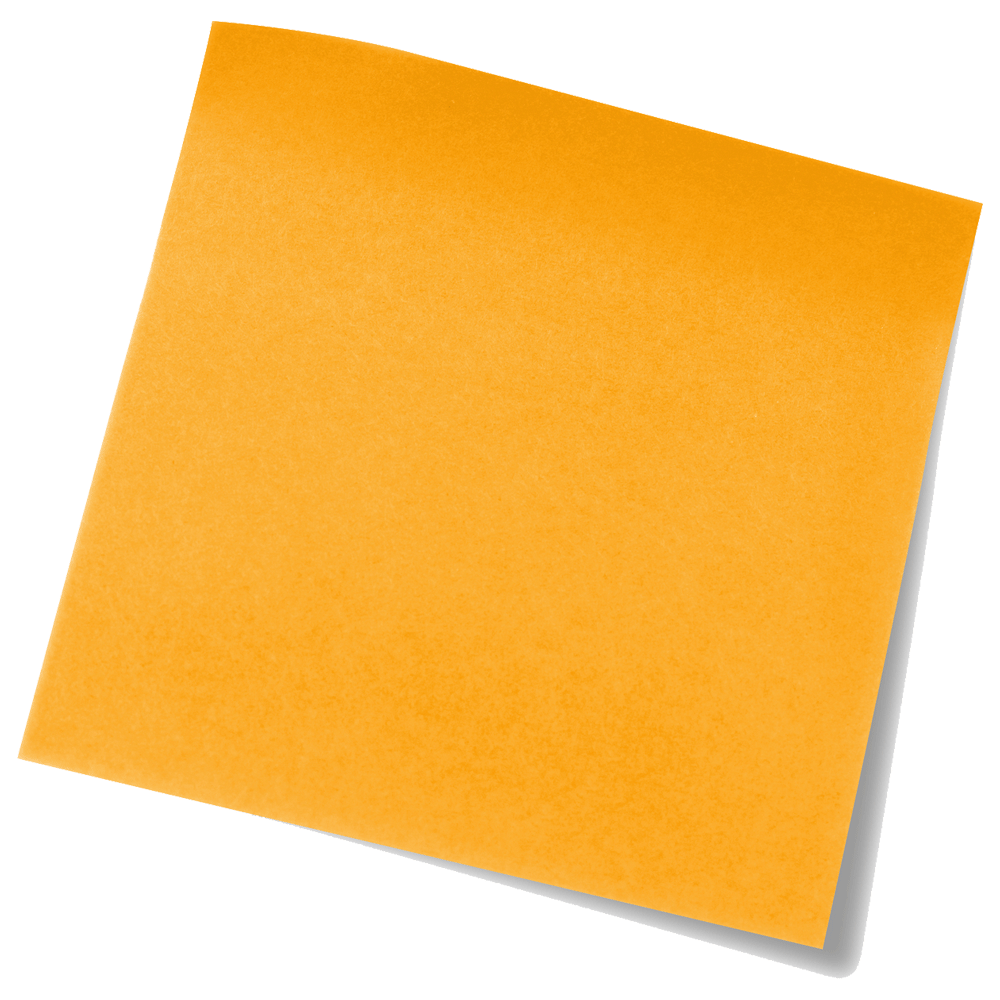 Orange Post It Note
