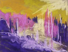 Original Abstract LANDSCAPE Pastel Painting JMW art John Williams Portfolio  