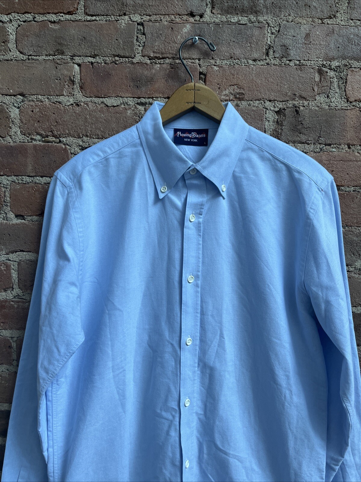 FILA Blazer da canottaggio camicia Oxford uomo taglia large slim blu cotone Portogallo