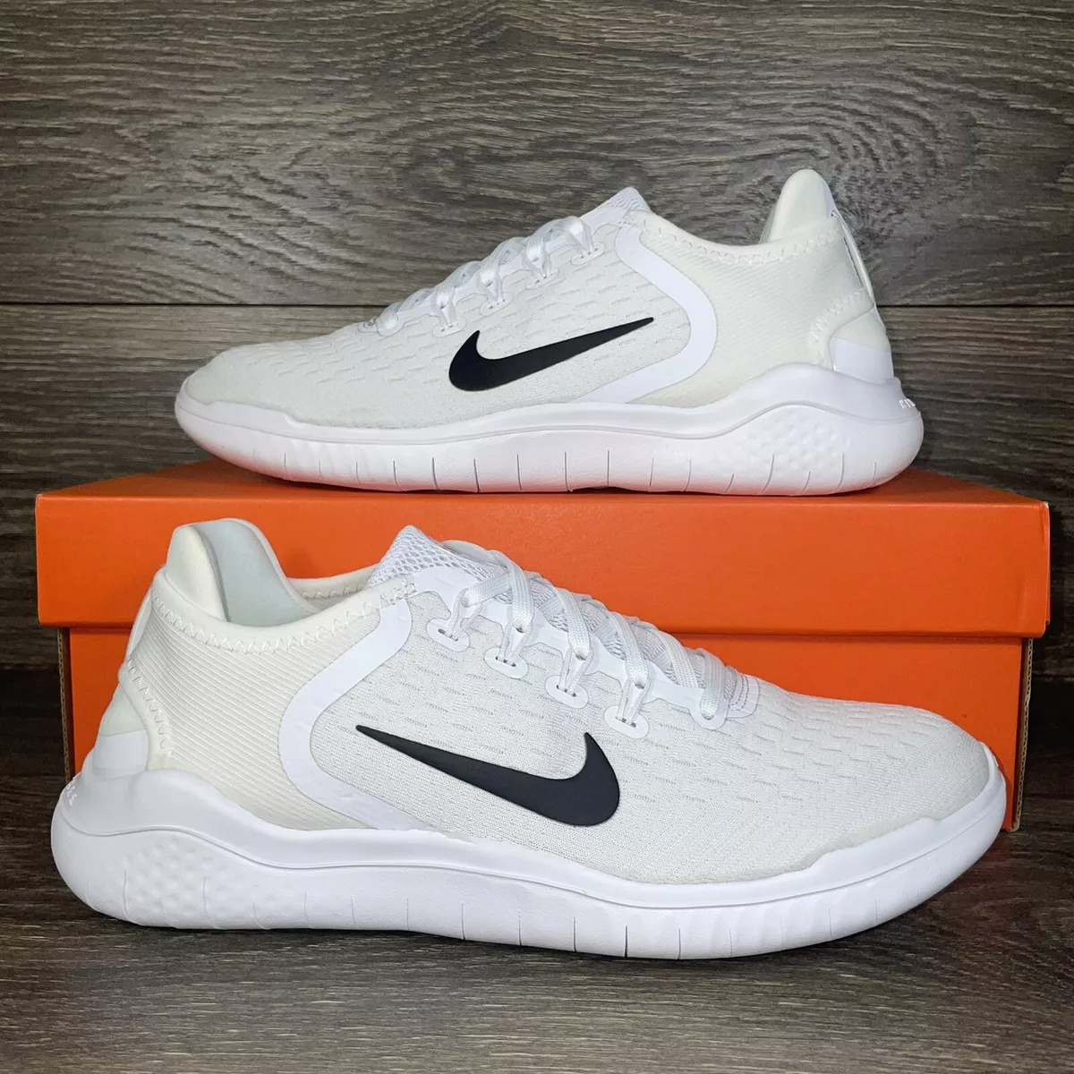 Nike Free 2018 Triple White Athletic Shoes Sneakers Trainers | eBay