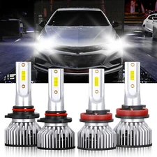 LED Headlight High Low Beam Bulb 6000K 9005+H11 For Chevrolet Cruze 2016-2019