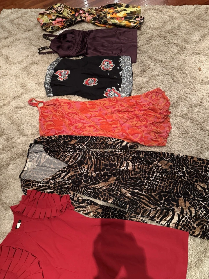 Vestido de diseñador talla S, lote de 6, caché, Calvin Klein, Evan Picone, French Connect Foto 2 de 4