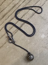 Silpada SIMPLE DELIGHT Sterling Silver 925 Filigree Drop Lariat Toggle Necklace