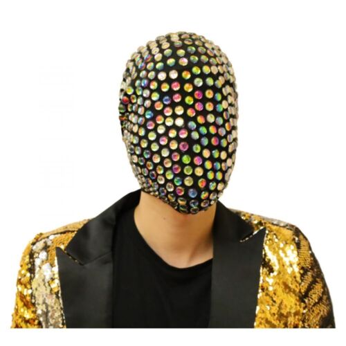 Rainbow Stones Mask Halloween Over the Head Full Face Yeezus Masquerade Mask - Picture 2 of 3