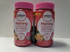 Pack of 2 Centrum Morning Sickness Relief 60 Gummies EXP 6/25 NEW
