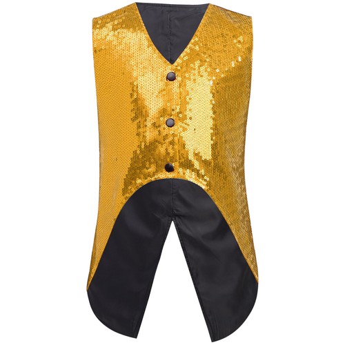 Kids Boys Vest Dance Waistcoat Competition Tailcoat Jazz Blouse Formal Stage - Picture 27 of 53