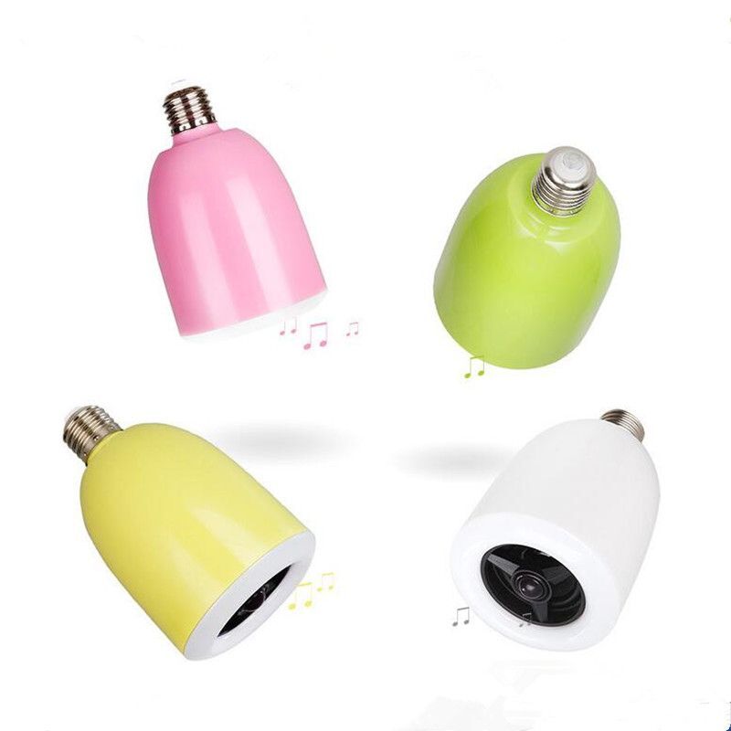 Ampoule LED RGBW Bluetooth avec mini enceinte connectée BL04 jaune