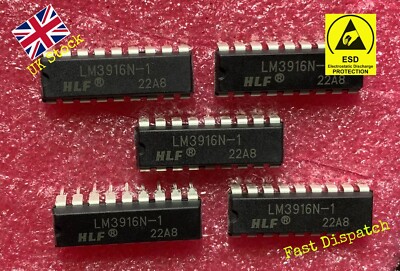 5pcs Deal LM3916 Dot Bar Display Driver HLF Original IC Chips Sale Uk ...
