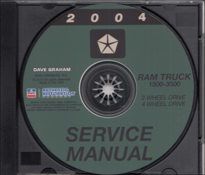#ad 2004 Dodge Ram Truck Shop Manual CD 1500 2500 3500 Service Gas Diesel Pickup $29.94