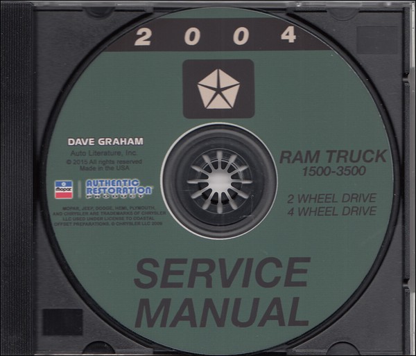 2004 Dodge RAM Truck Shop Manuell CD 1500 2500 3500 Service Gas Diesel Pickup-image