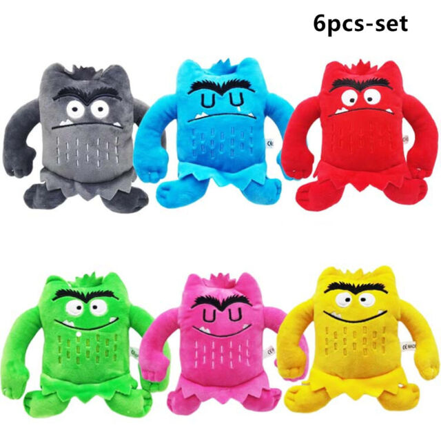 Cartoon The Color Monster Plush Toy Monster Emotions Soft Stuffed Doll Kids Gift