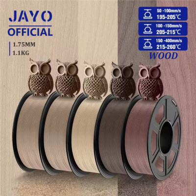 JAYO PLA 1/3/5/10KG Wood PLA Filament 1.75mm 400mm/s 15% Real Wood Fibers LOT