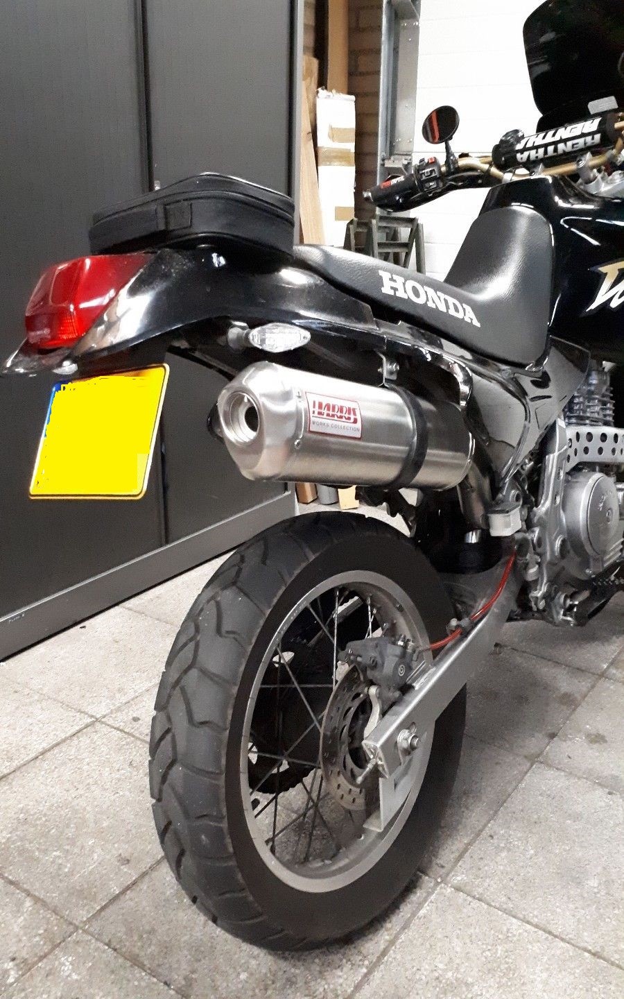 HONDA DOMINATOR NX650 EXHAUST 2-1 HARRIS WORKS SLIP ON ROAD LEGAL 1988/ ...