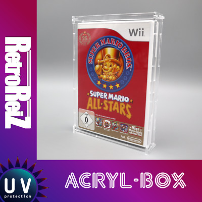 RetroReiZ Acryl Box Case UV Schutz für Nintendo Wii OVP Spiele DVD & Wii U Games