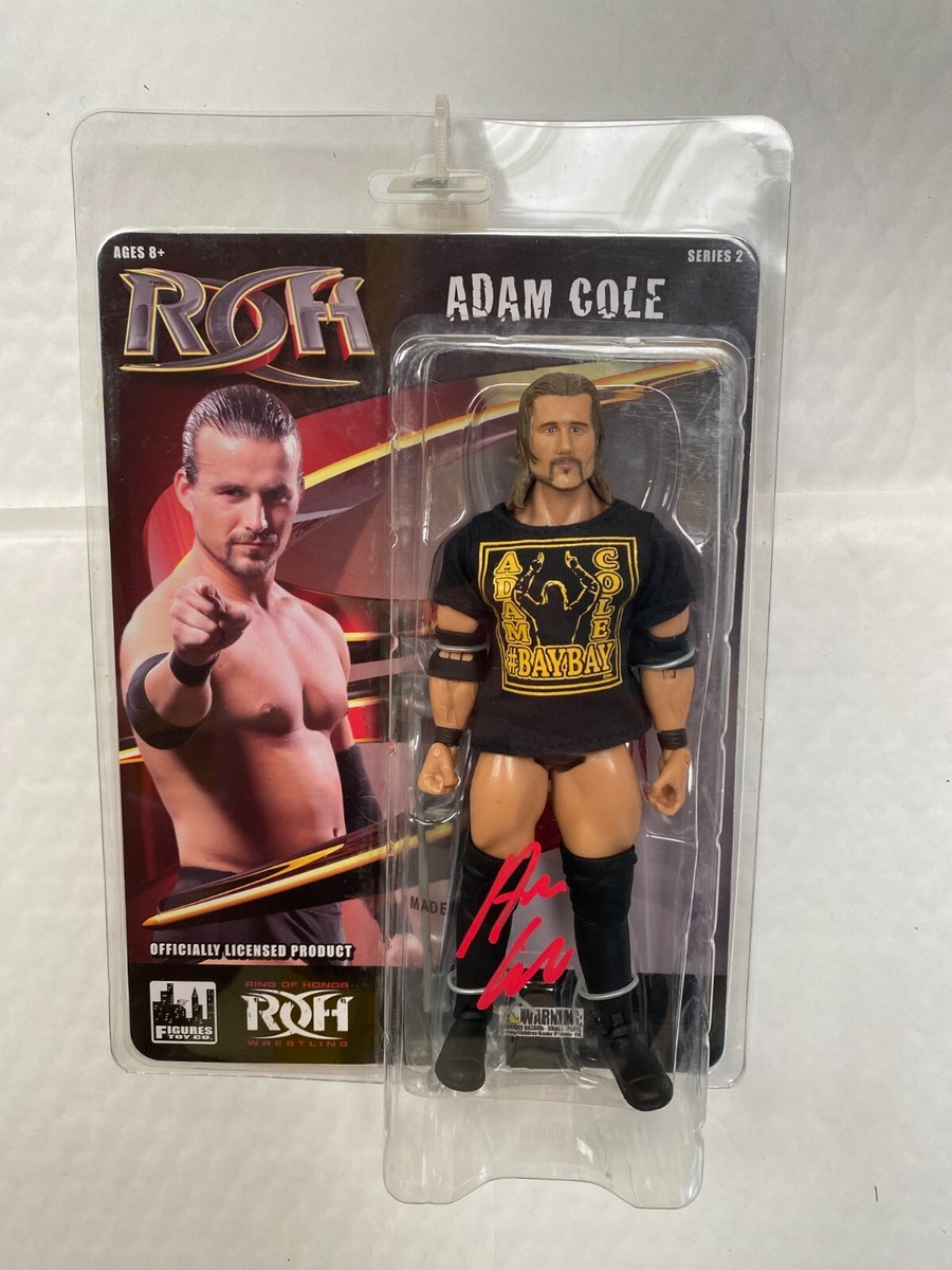 SIGNED RING OF HONOR ROH ADAM COLE WRESTLING ACTION FIGURES TOY