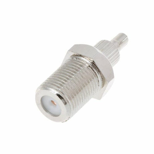 F Female To TS9 CRC9 Male Plug Coaxial Adapter RF Connector Nickel Plated - Picture 3 of 5