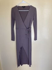 Forever 21 Dress V Neck Open Brown Sexy Dress