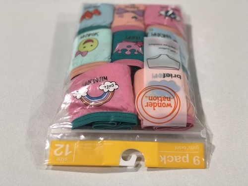 Wonder Nation Mädchen 100% Baumwolle Slip Unterwäsche 8 Höschen Größe 12 unvollständiges Set - Bild 5 von 11