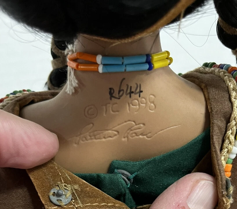 Muñecas de porcelana nativas americanas para mujer y bebé Patricia Rose 1998 papoose RARAS Foto 3 de 4