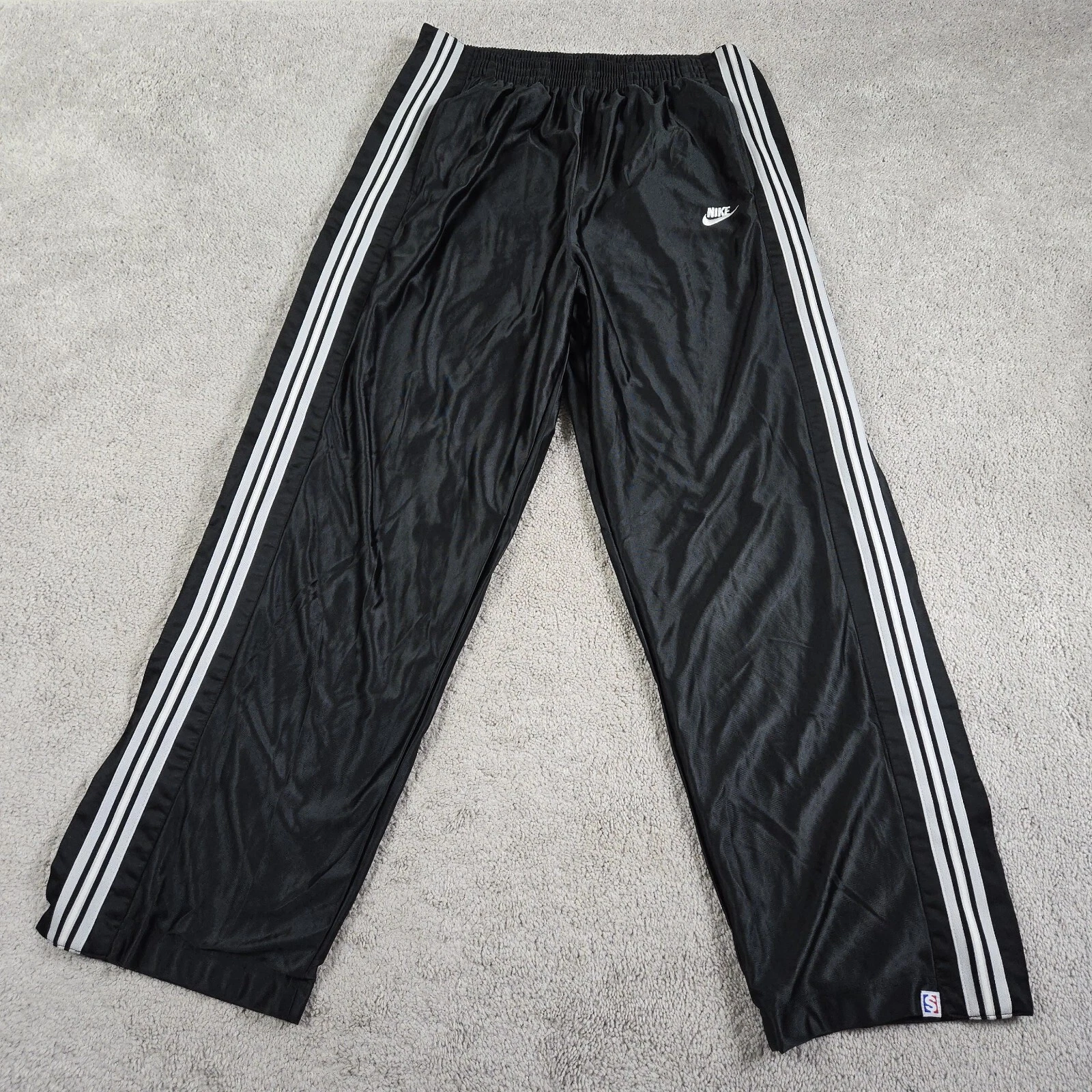Pantalon de basketball Nike Supreme vintage Y2k homme XL noir et blanc défectueux