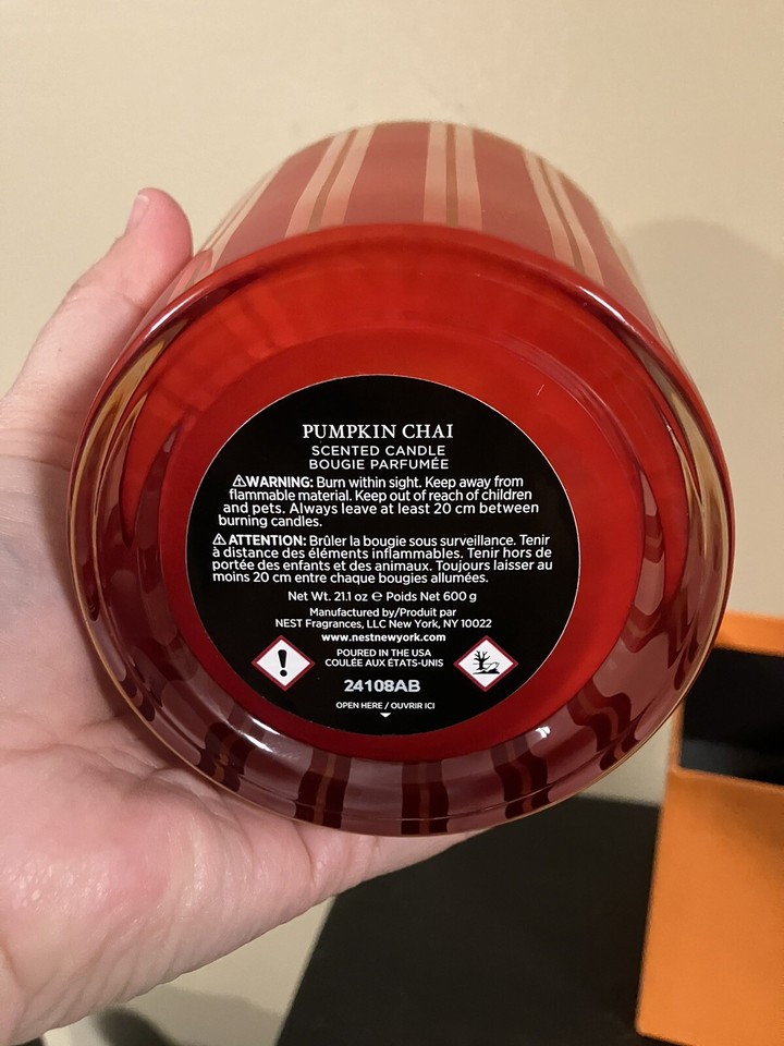 Nest New York 3Wick Scented Candle PUMPKIN CHAI fall Thanksgiving 21.1