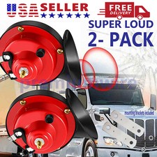 2x 12v Super Loud Train Horn Waterproof Motorcycle Car Truck Suv Boat Red 2x 12v Super Loud Train Horn Waterproof Motorcycle Car Truck Suv Boat Red