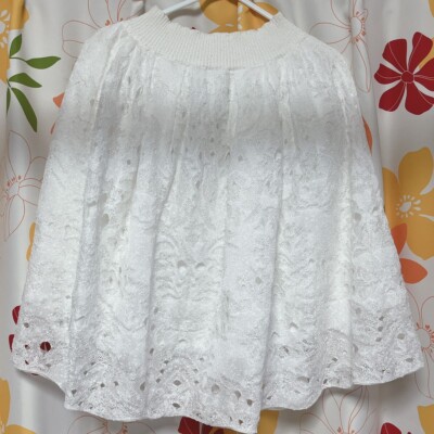 Chanel CC Mark AW005 White Lace Skirt 38 P45363K04769 | eBay