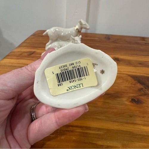 Statuine vintage Lenox China Jewels collezione presepe bambino pecora, agnello e capra - Foto 9 di 11