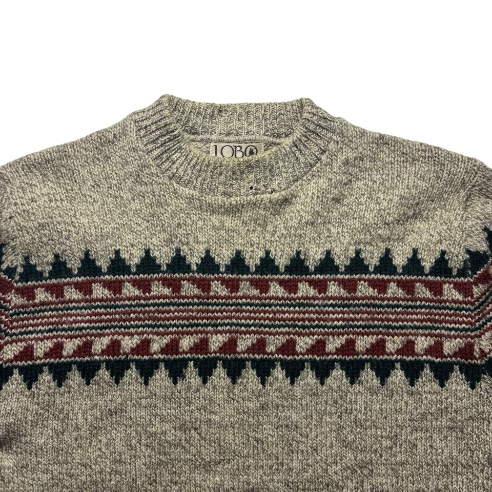 Vintage Pendleton Lobo Sweater Fair Isle Nordic Virgin Wool Medium Rare Flaws - Image 3 of 4