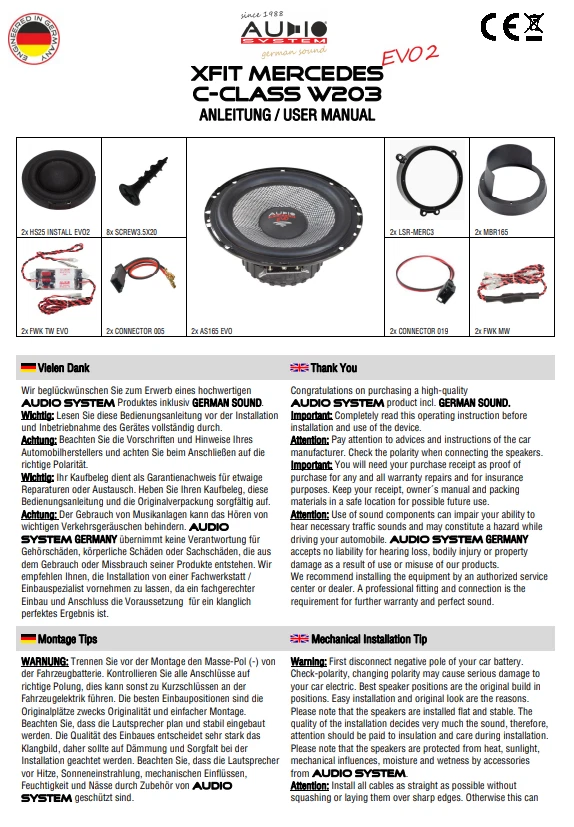 Auto Lautsprecher Mercedes AUDIO SYSTEM XFIT 300w C-Klasse W203 S203 CLK W209 - Bild 2 von 3