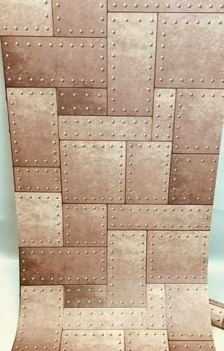 3D BRONZE INDUSTRIESCHIEFER TAPETE VINYL BESCHICHTET DEKOR MODERN GOLD NOSTALGISCH - Bild 3 von 4