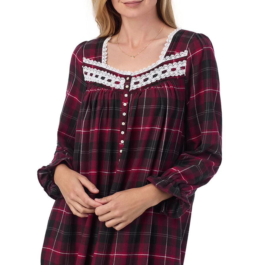 Camicia da notte lunga balletto Eileen West rosa 100% cotone Camicia da notte lunga balletto Eileen West rosa 100% cotone