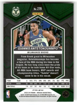 NBAカード MOSAIC　GIANNIS  ケースヒット 💥2022 panini Mosaic Case Hit Giannis Antetokounmpo STAINED