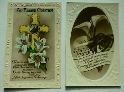 N359 2x OSTERGRUSS Freudige Ostern Postkarte 1927 / 1935