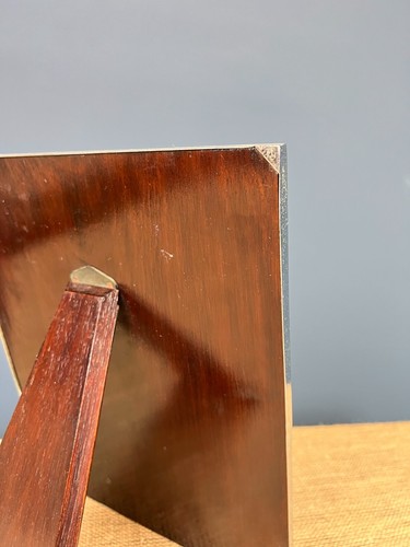 ART DECO VINTAGE CHROME STAYBRITE STYLE FREE STANDING PHOTO PICTURE FRAME - Picture 5 of 10