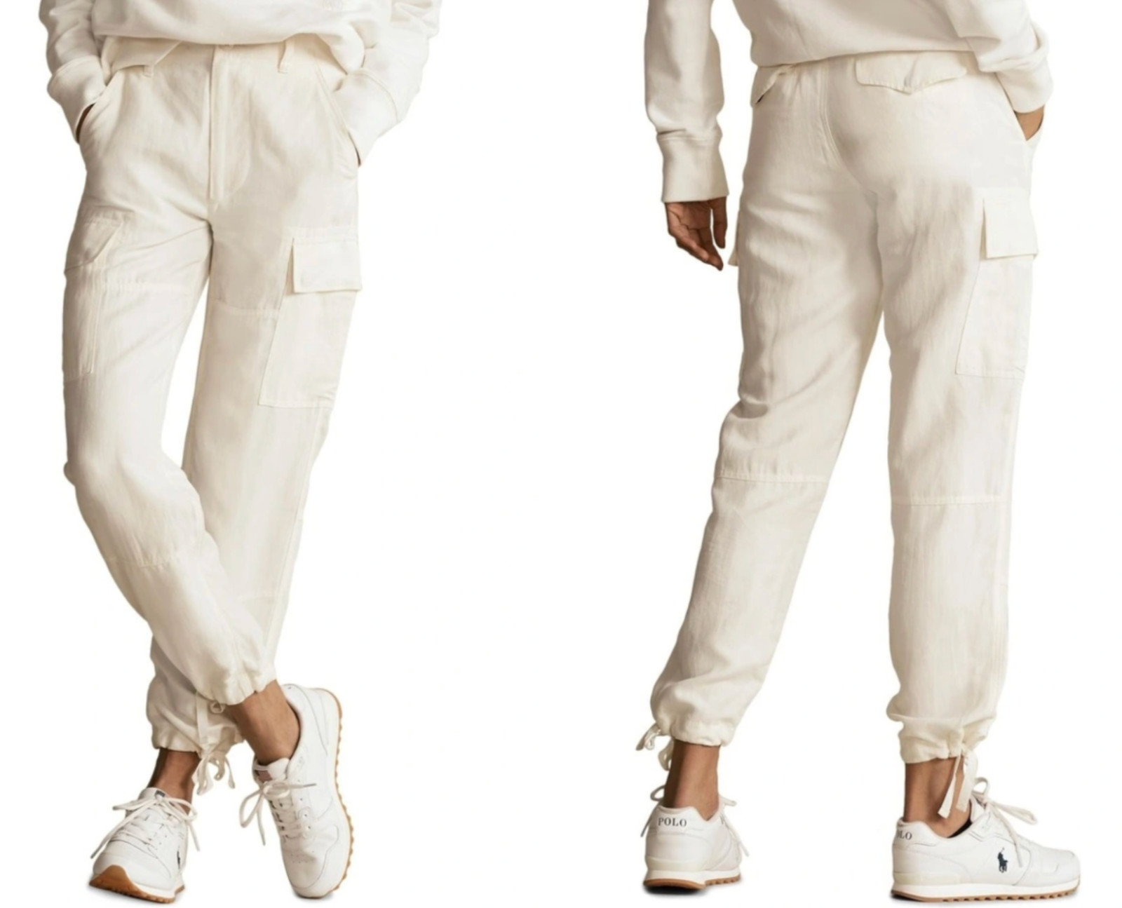 Polo Ralph Lauren Silk Mulberry Linen Cargo Pants Trousers Hose XS