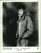 1986 Press Photo Pop Singer Paul Young - pip09320