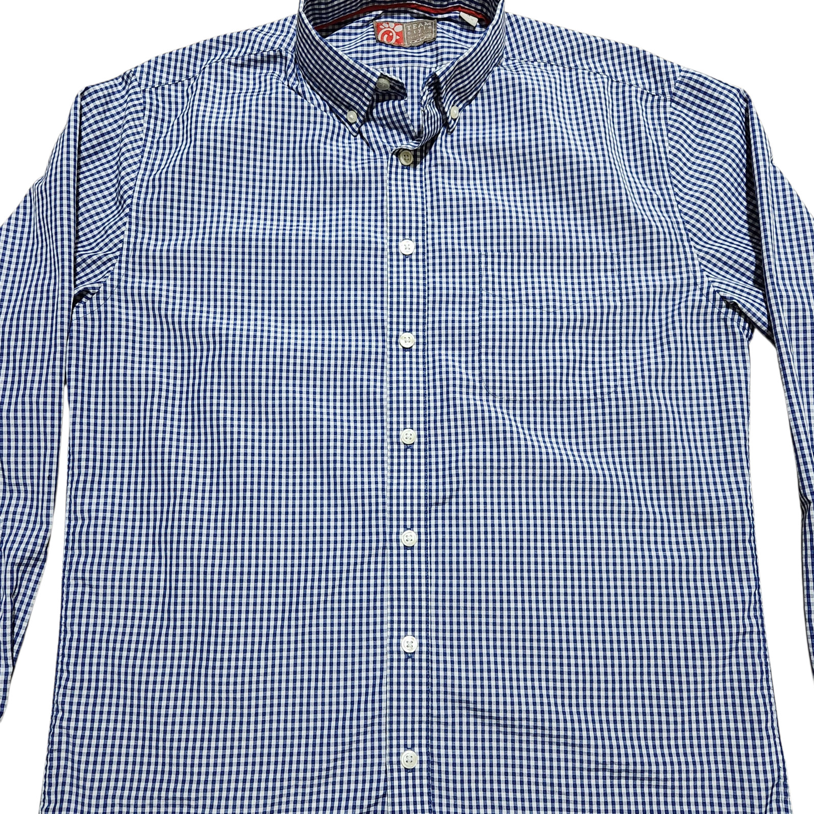 Chik Fil A Button Down Shirt S Check Employee Team Style Oobe Manager