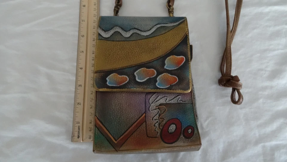 ANUSCHKA: Small Crossbody Bag, 7.5"x 5"x3" very gently used. - Image 2 of 4