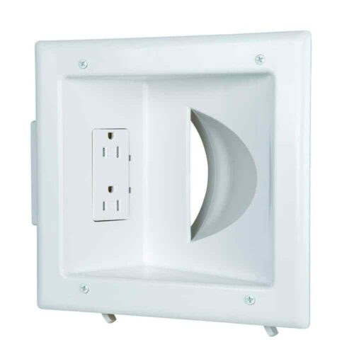 Commercial Electric White 1-Gang 1-Decorator/Rocker/1-Duplex Wall Plate (1-Pack) - Picture 1 of 4
