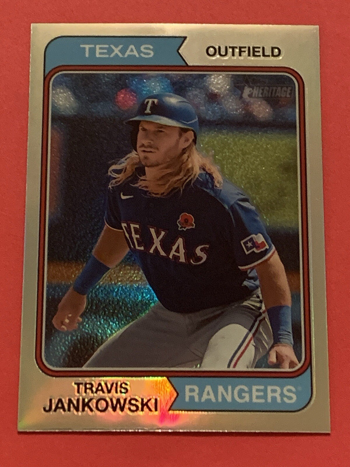 TRAVIS JANKOWSKI (096/374) (CHROME REFRACTOR) 2023 Topps Heritage #678 SSP